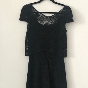 The Kooples little black mini dress all lace S